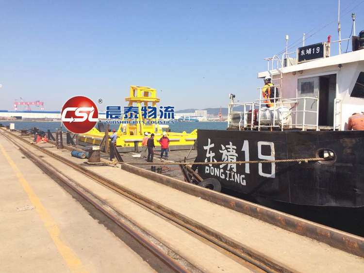 中海油委托我司运输的海底管汇平台由辽宁安全运至广东